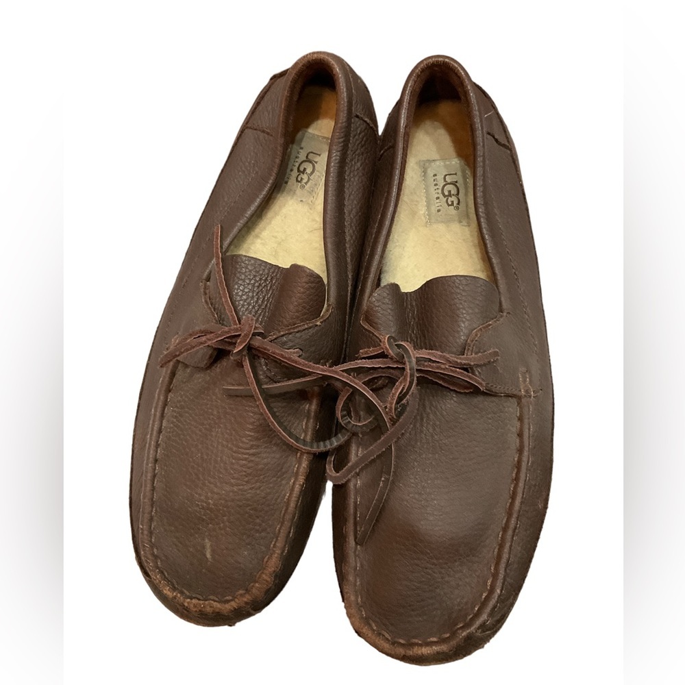 UGG MEN'S MARLOWE ANKLE-HIGH LEATHER SLIPPER size 11